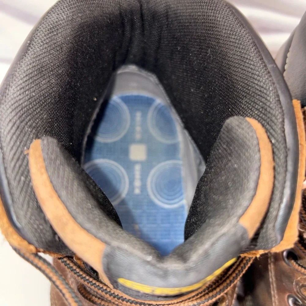 KEEN Mens Brown Leather Steel Toe Work Boots EH Rated Waterproof Size 13‎
